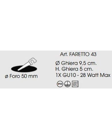 FARETTO STILE CONTEMPORANEO CON CRISTALI FARETTO 43