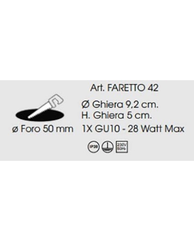 FARETTO STILE CONTEMPORANEO CON CRISTALI FARETTO 42