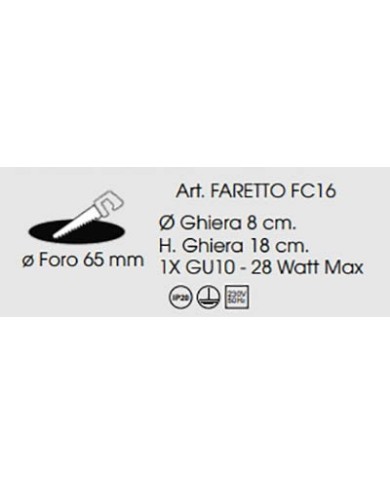 FARETTO STILE CONTEMPORANEO CON CRISTALLI FC16