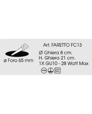 FARETTO STILE CONTEMPORANEO CON CRISTALI FC 13