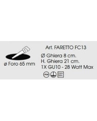 FARETTO STILE CONTEMPORANEO CON CRISTALI FC 13