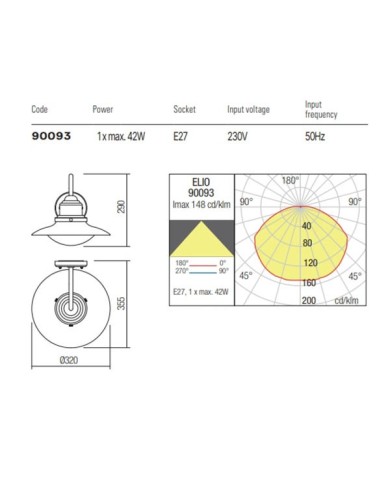 APPLIQUE PER ESTERNO STILE MODERNO CONTEMPORANEO ELIO AP