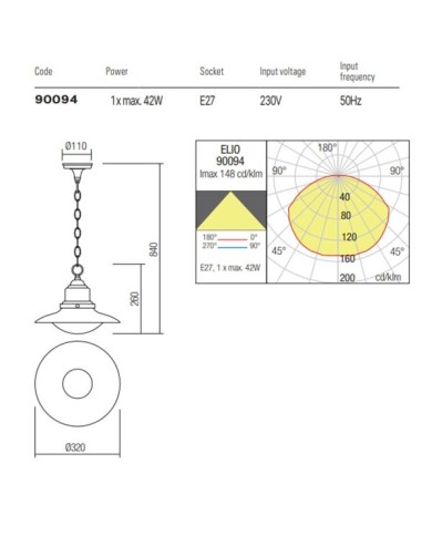 SOSPENSIONE PER ESTERNO STILE MODERNO CONTEMPORANEO ELIO