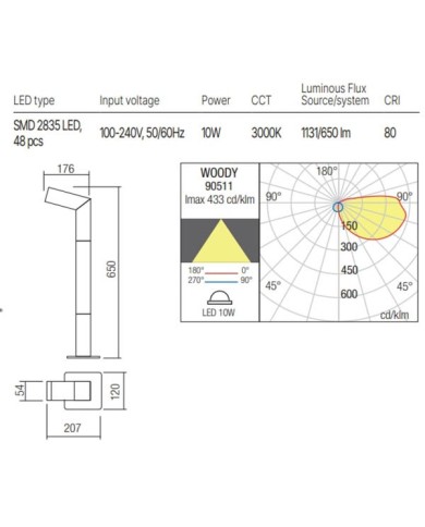 PALETTO PER ESTERNO STILE MODERNO WOODY P