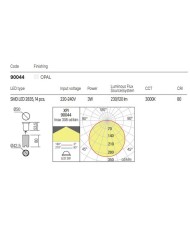 FARETTO DA INCASSO PER ESTERNO XPI 3W 3000K OPALE