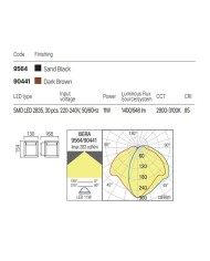 APPLIQUE PER ESTERNO STILE MODERNO XIERA 11W 3000K NERO