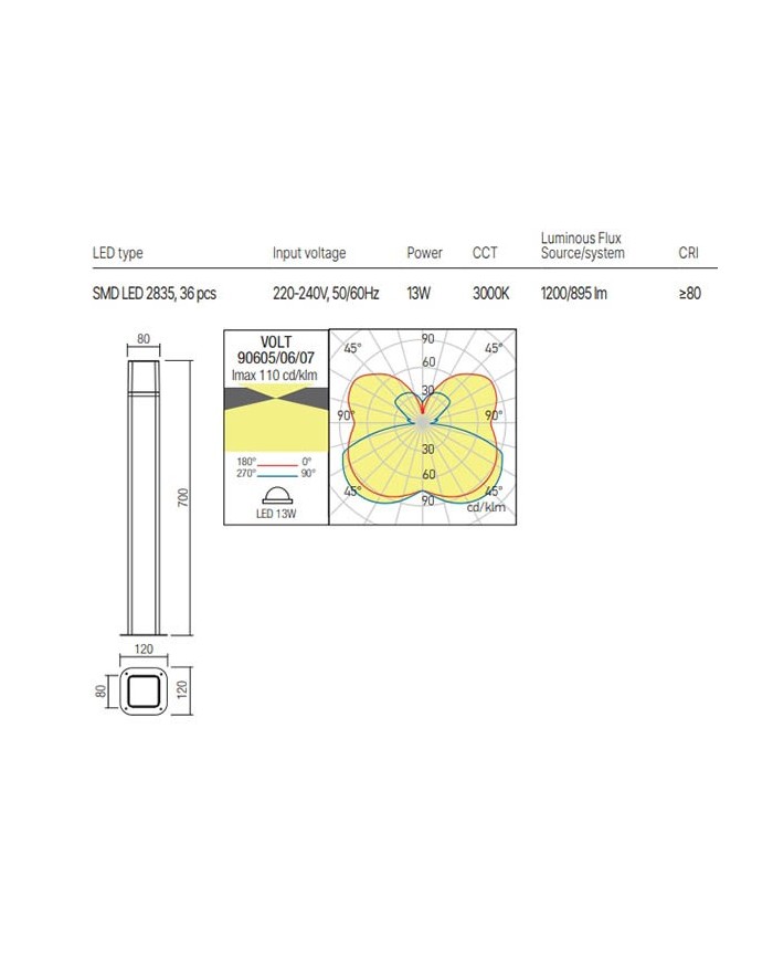 LAMPADA DA TERRA PER ESTERNO STILE MODERNO VOLT CORTEN