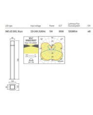 LAMPADA DA TERRA PER ESTERNO STILE MODERNO VOLT GRIGIO