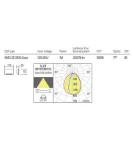APPLIQUE SEGNAPASSO PER ESTERNO STILE MODERNO SLOT NERO
