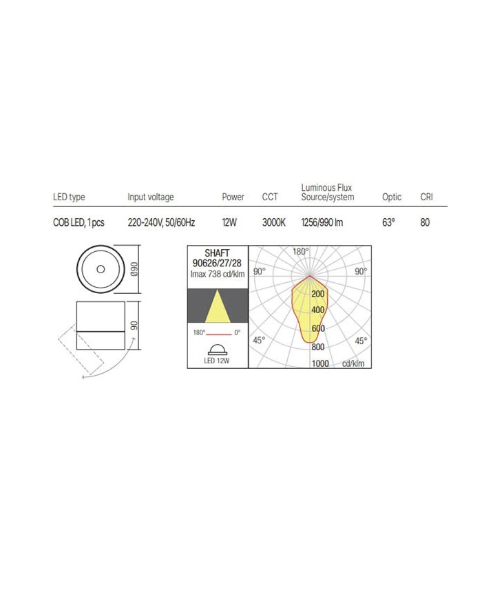 APPLIQUE A PLAFONE PER ESTERNO STILE MODERNO SHAFT