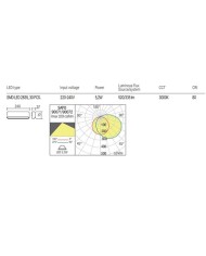 APPLIQUE SEGNAPASSO PER ESTERNO STILE MODERNO SAPO GRIGIO 5W