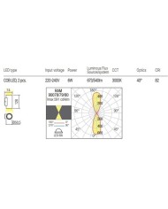 APPLIQUE PER ESTERNO STILE MODERNO RAM BIEMISSIONE GRIGIO