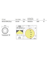 PLAFONIERA PER ESTERNO STILE MODERNO OSIRIS GRIGIO 3000K