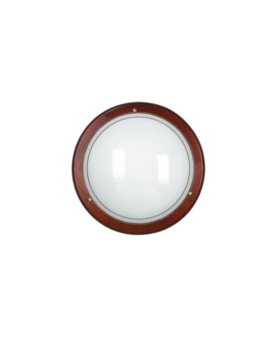 PLAFONIERA 1010 BIANCA CON LEGNO G