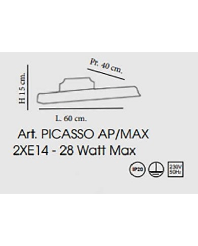 APPLIQUE DA PARETE STILE CLASSICO PICASSO AP MAX