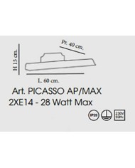 APPLIQUE DA PARETE STILE CLASSICO PICASSO AP MAX