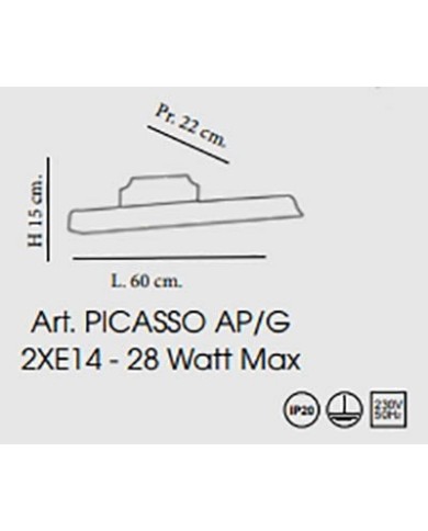 APPLIQUE DA PARETE STILE CLASSICO PICASSO AP G