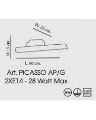 APPLIQUE DA PARETE STILE CLASSICO PICASSO AP G