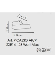 APPLIQUE DA PARETE STILE CLASSICO PICASSO AP P