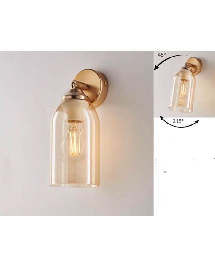 LAMPADA DA PARETE CON SNODO STILE MODERNO MASAY APS