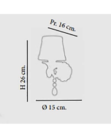 APPLIQUE DA PARETE STILE CLASSICO JOSE AP1