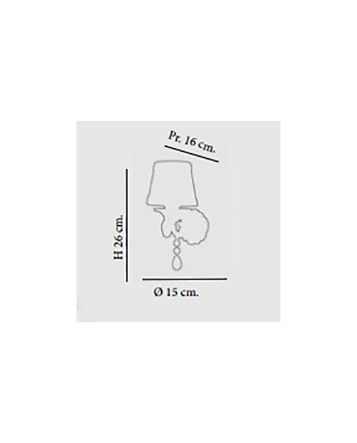 APPLIQUE DA PARETE STILE CLASSICO JOSE AP1