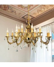 LAMPADARIO STILE CLASSICO FOGLIA LM16