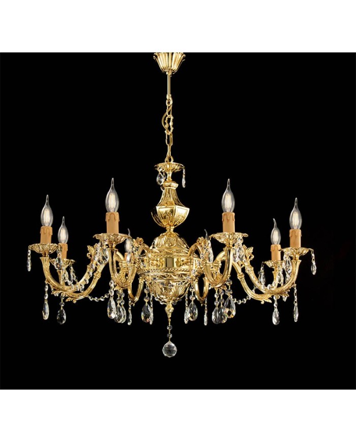 LAMPADARIO STILE CLASSICO FOGLIA LM8