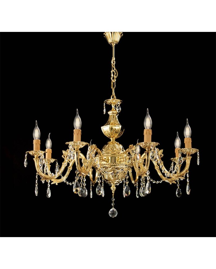 LAMPADARIO STILE CLASSICO FOGLIA LM8