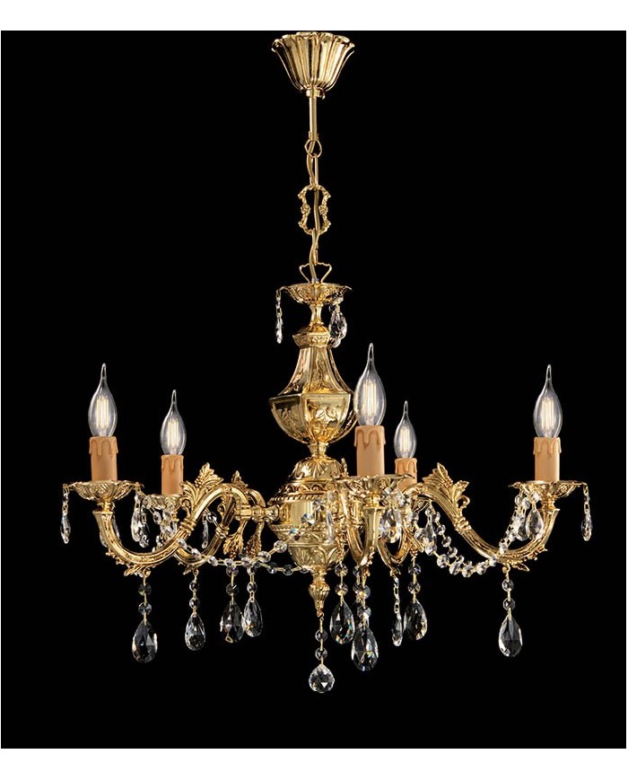 LAMPADARIO STILE CLASSICO FOGLIA LM5