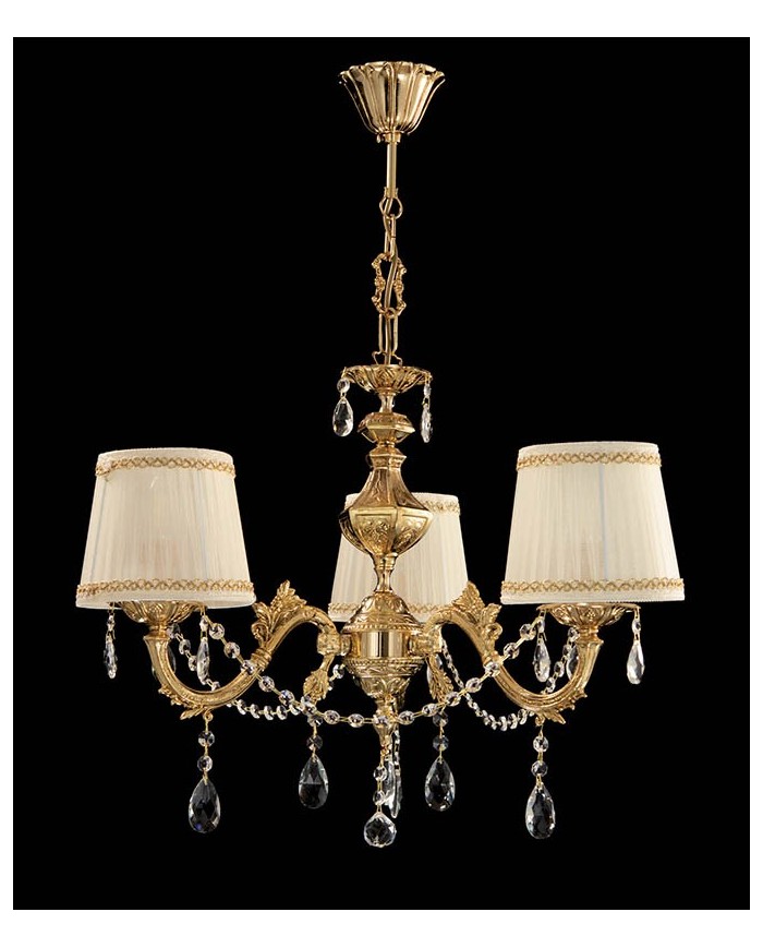 LAMPADARIO STILE CLASSICO FOGLIA LM3