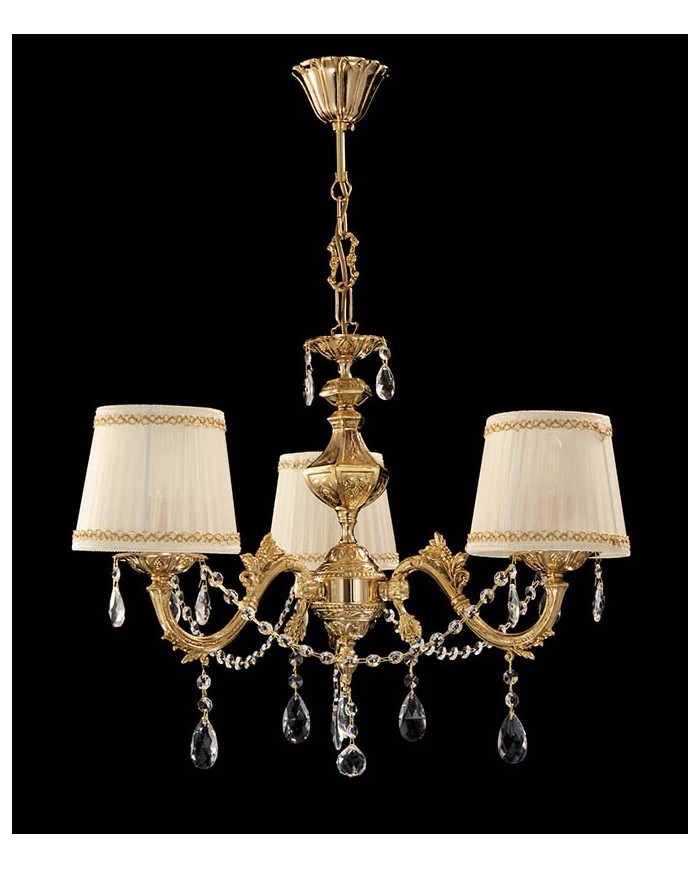 LAMPADARIO STILE CLASSICO FOGLIA LM3