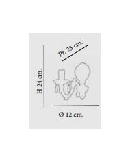 APPLIQUE STILE CLASSICO FOGLIA AP 1