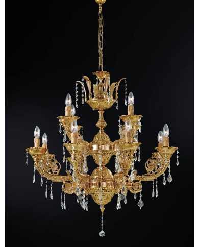 LAMPADARIO STILE CLASSICO IMPERO 12 LUCI