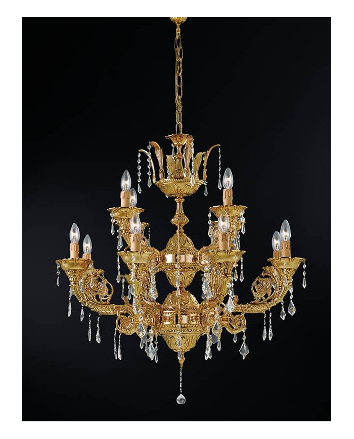 LAMPADARIO STILE CLASSICO IMPERO 12 LUCI