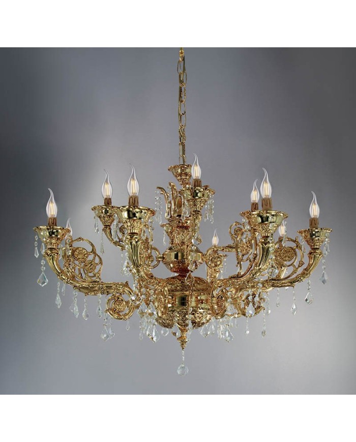 LAMPADARIO STILE CLASSICO IMPERO 12 LUCI BIG