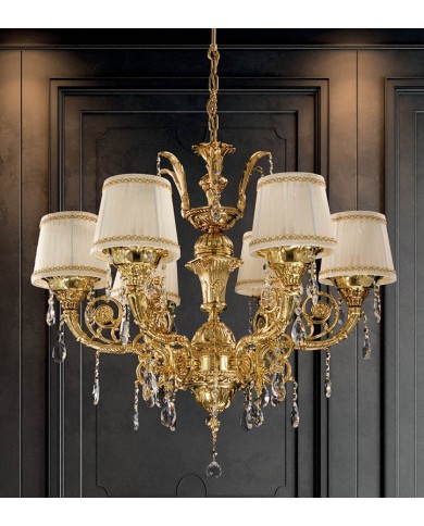 LAMPADARIO STILE CLASSICO IMPERO 6 LUCI CON PAR