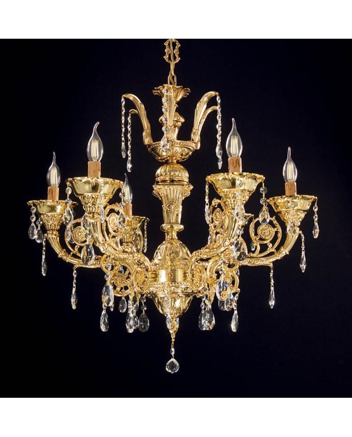 LAMPADARIO STILE CLASSICO IMPERO 6 LUCI