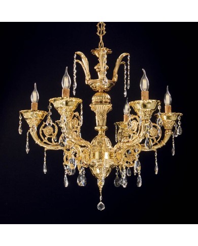 LAMPADARIO STILE CLASSICO IMPERO 6 LUCI