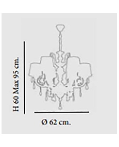 LAMPADARIO STILE CLASSICO IMPERO 6 LUCI CON PAR