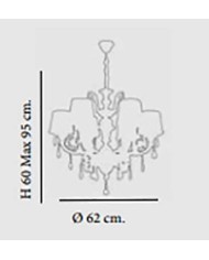 LAMPADARIO STILE CLASSICO IMPERO 6 LUCI CON PAR