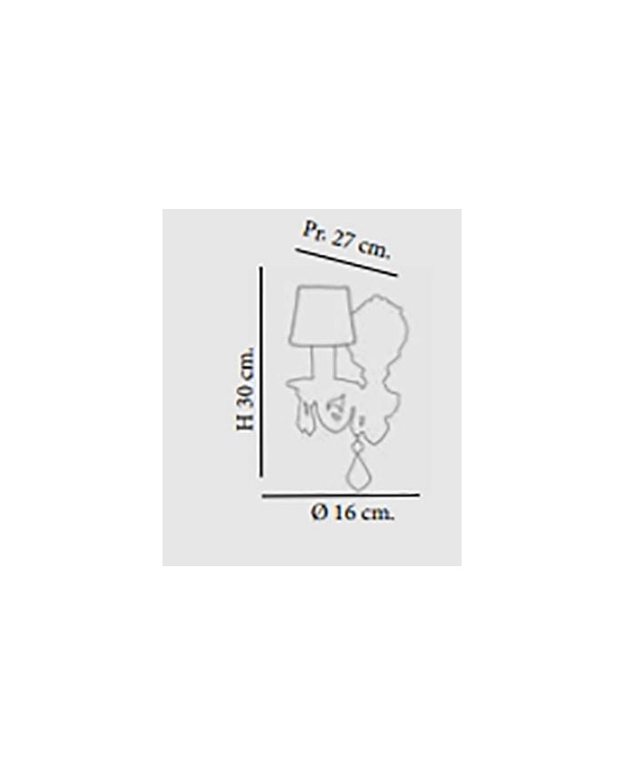 APPLIQUE DA PARETE STILE CLASSICO IMPERO AP1