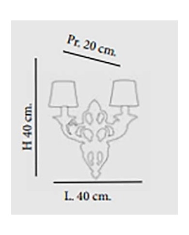 APPLIQUE DA PARETE STILE CLASSICO IMPERO AP2