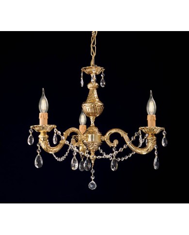 LAMPADARIO A SOSPENSIONE STILE CLASSICO TRONCO LM 3 LUCI