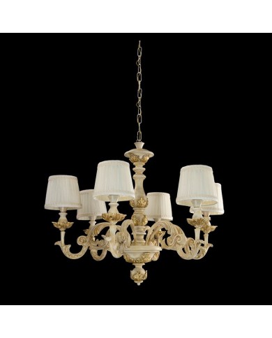 LAMPADARIO A SOSPENSIONE STILE SHABBY FIRENZE 6 LUCI