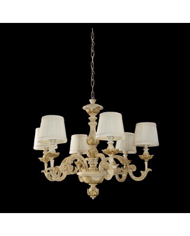 LAMPADARIO A SOSPENSIONE STILE SHABBY FIRENZE 6 LUCI