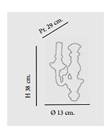 APPLIQUE DA PARETE STILE SHABBY  FIRENZE AP1