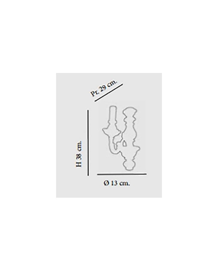 APPLIQUE DA PARETE STILE SHABBY  FIRENZE AP1