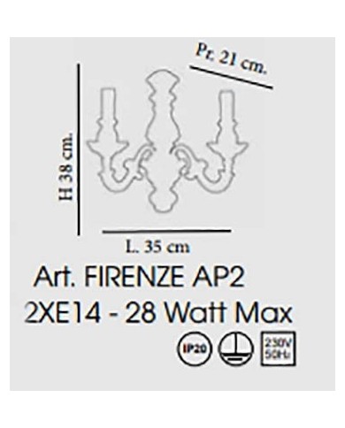 APPLIQUE DA PARETE IN LEGNO STILE SHABBY  FIRENZE AP2