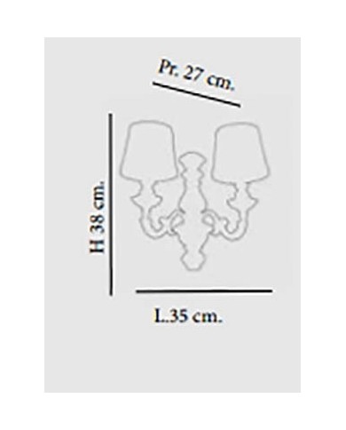 APPLIQUE DA PARETE IN LEGNO STILE SHABBY  FIRENZE AP2